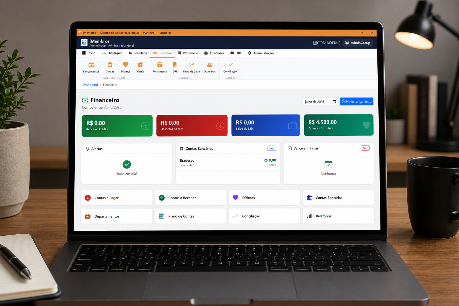 Módulo financeiro iMembros